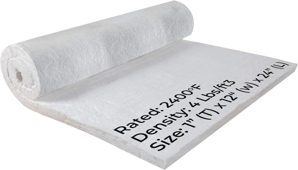 Ceramic Fiber Blanket – 2400F – High Temp Insulation Blanket – 1″ x 12″ x 24″
