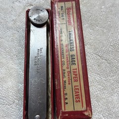 STARRETT No. 66 Tempered Steel Thickness Gage with Tapered Leaves