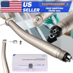 Ceramic Turbine Dental High Fast Speed Handpiece Push Button Single Spray 4 Hole
