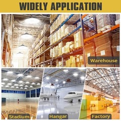 200W AC 100-277V LED High Bay Light Fixture Warehouse Garage Factory Shop Lights