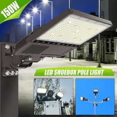 Commercial LED Parking Lot Lights Outdoor Shoebox Street Lighting Dusk to Dawn