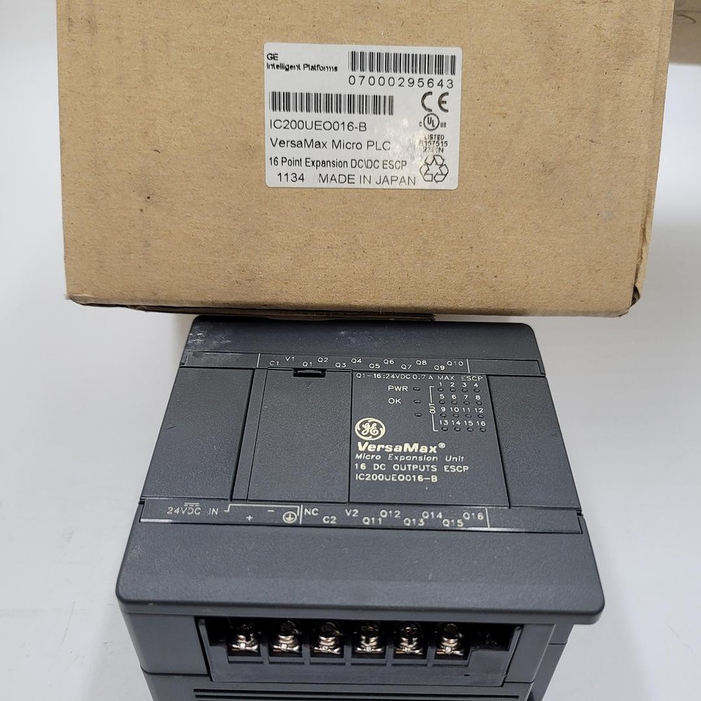 GE VERSA MAX MICRO PLC EXPANSION UNIT IC200UE0016-B 16DC OUTPUTS ESCP