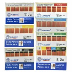 60/120 pcs Dental Gutta Percha Points Full Taper 0.02/0.04/0.06 Size 15-40 45-80