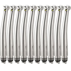 eLabPal 10Packs Dental LED E-generator High Speed Handpiece Push Button 4Holes