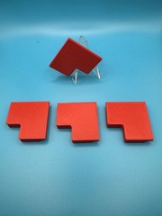 PLA 3D Print Door casing and trim reveal jig – 1/4″ in (0.25) 4pc Set Red