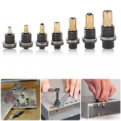 7× Manual Rivet Nut Tool Kit M3-M12 Carbon Steel Threaded Inserts for Auto & DIY