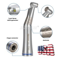 SANDENT Dental Internal Spray 1:1 LED E-generator Contra Angle Handpiece Push po