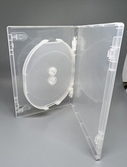 3 PCS TOP QUALITY 14MM SLIM QUAD (4) DISC DVD CASE, SUPER CLEAR, CLIP, DC1404CLR