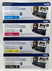 Genuine Brother TN336 Toner Cartridge Complete 4 Pack Set C/M/Y/BK