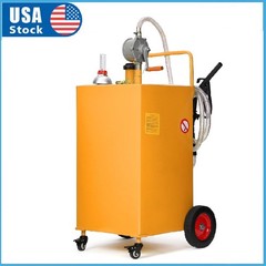 40 Gallon Fuel Caddy ,Portable Gas Diesel Oil Transfer Tank with 4 Wheels & Pump