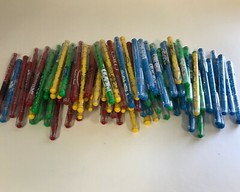 100 Lot Misprint Maze Puzzle Pens, Assorted Colors, Medium Point