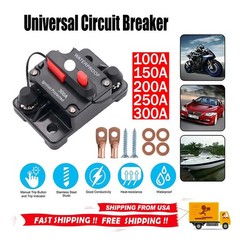 20A-300A Amp Circuit Breaker Audio Fuse 12V-48V DC Car Boat Manual Reset Switch