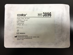 Corning Costar REF 3896 Microplate 96 Well V bottom 380 µL Lot 27 PCS