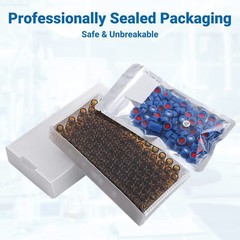 1000Pcs 2ml Autosampler Vials + Screw Caps 9-425 Amber Glass Bottle Screw Top US