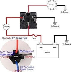 2pcs 24V 40A 4 Pin SPST 12AWG Harness Sockets with Built-in Diode for Automotive