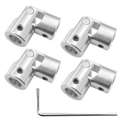 4 Pcs 8mm to 8mm Universal Joint Shaft Coupling Rotatable Metal Shaf Coupling…