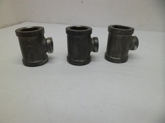 3/4″ NPT. X 3/4″ NPT. X 1/4″ NPT. GALVANIZED REDUCING TEE LOT OF 3 NOS FREE SHIP