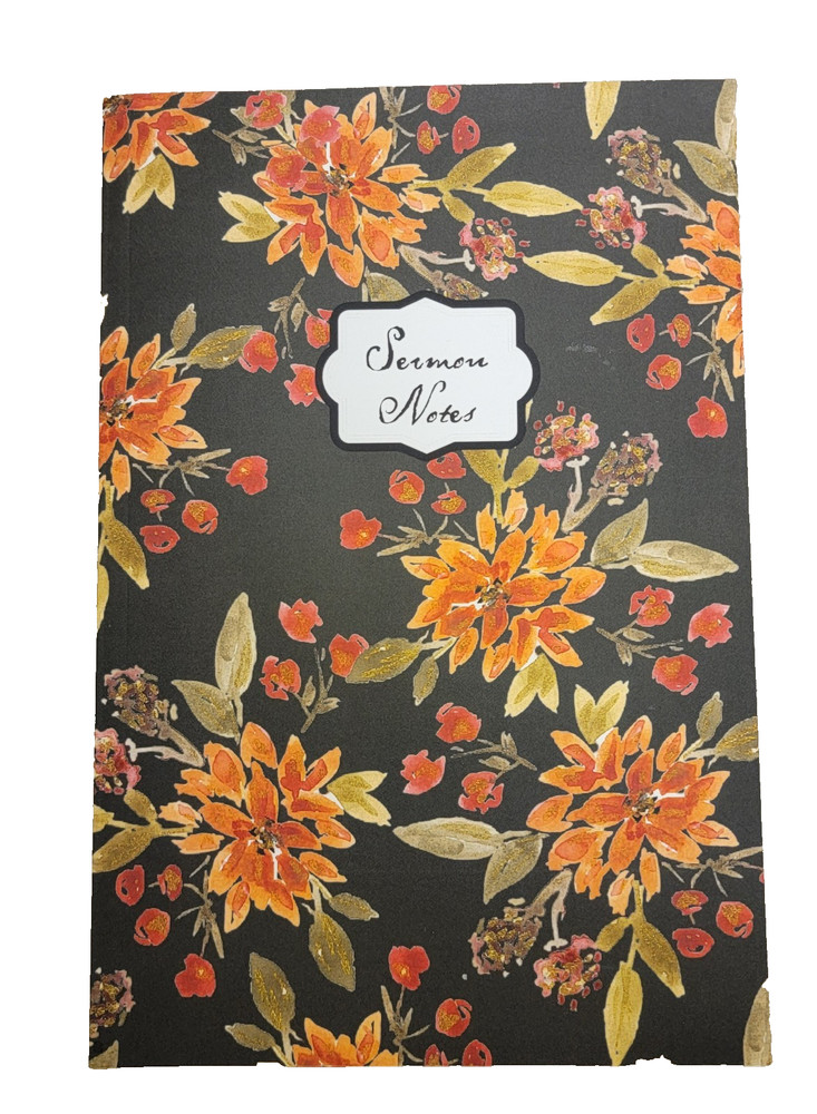 Sermon Notes Journal LINED with My Original Artwork 6 x 9 Inches