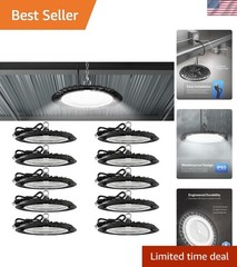 Sunco 10 Pack UFO LED High Bay Light, 150W, 19500 Lumens, 5000k Ultra Bright …