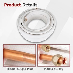 Findmall 1/4-3/8 Dia. 50 Feet Install Kit For Mini Split Heat Pump Systems