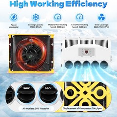 12V 12000 BTU Truck Cab Air Conditioner Split AC For Semi Trucks Bus RV Caravan
