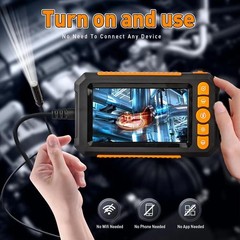 5M Handheld Industrial Endoscope 8mm Borescope Inspection Snake Camera w/8LED