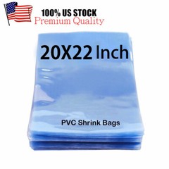 20″ X 22″ Clear Heat Shrink Wrap Bags PVC Film Gift Bottle Candle Packing Basket