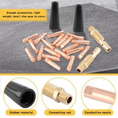 24 PCS Flux Core Gasless Nozzle Tips Kit, 0.03 0.8mm Flux Core Welder Mig 20…