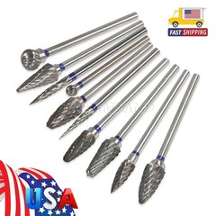 10 Pcs Tungsten Carbide HP Dental Acrylic Bur Drill Coarse Cutter 2.35mm Shank