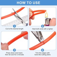 PU Transmission Belt, 2.5mm Dia 10ft (3 Meters) Length (Smooth Surface, Orange)