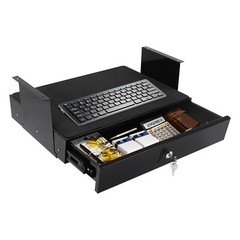Sliding Under Desk Storage Drawer Pull-out Drawer W/Computer Pad For Stand Desk