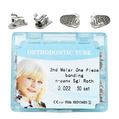 50Sets Dental Orthodontic Monoblock Buccal Tubes 022 1st 2nd Molar MBT Roth Tube
