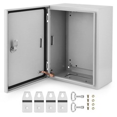 IP66 Steel Electrical Enclosure Box with Lock & Waterproof Seal , 12″Lx16″Hx6″W