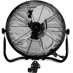 16″ High Velocity Floor Fan, 3-Speed Heavy Duty Industrial Metal Fan Wall-Mount