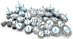 Wire Wheel Brush Cup 40pc Assortment Crimped Steel 1/4″ Shank Drills Rust Scale