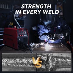 200A 6-in-1 MIG Welder Gas/Gasless Flux Core Lift TIG Spot & Aluminum Welding