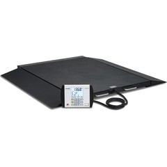 Detecto BRW1000 Portable Wheelchair Scale 1000 lb x 0.2 lb BMI RS232 AC Adapter