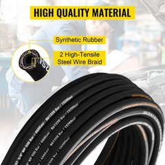 VEVOR Hydraulic Hose 3/8″ Coiled Hydraulic Hose 100ft Hydraulic Hose 5000 PSI