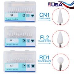 Dental White Stone Porcelain Resin Polishing Burs FG /Composite Finishing Burs