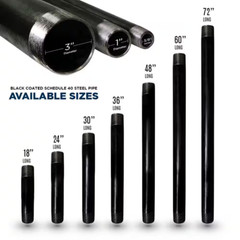 1/4 In. X 36 In. Black Steel Pipe