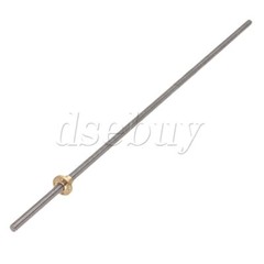 L500mm Stainless Steel Lead Screw and Connector 2mm Lead for Machine Tool