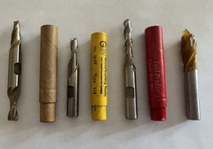 Lot of 4 New Assorted HSS Endmills-Various Size/Types/Brands (As Shown)