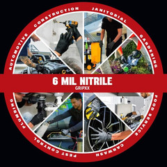 Heavy Duty 6 Mil Black Nitrile Gloves – Disposable, Latex & Powder Free | Mechan