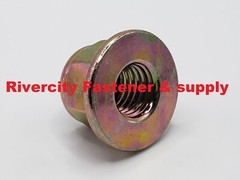 M8-1.25 Nylon Insert Flange Lock Nuts 8mm x 1.25 Flanged Stop Nut 8×1.25 ZY