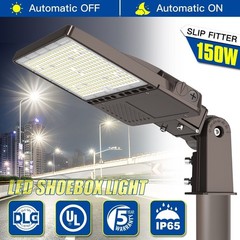 Dusk To Dawn LED Shoebox Pole Light 150 Watt 22500LM Street Parking Lot Lamp