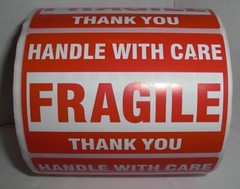 FRAGILE Handle With Care Stickers 2″ x 3″ Pack of 30 (THIRTY) Self Stick Labels
