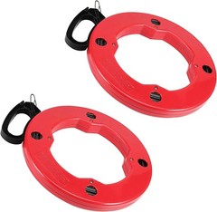 2 Pack 200 Ft Total Fish Tape, Electrical Wire Puller, Steel Fish Tape Reel w…