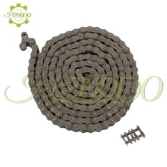 #50-2 Roller Chain Double Strand 10 Feet With 2 Connecting Master Links 0.625″