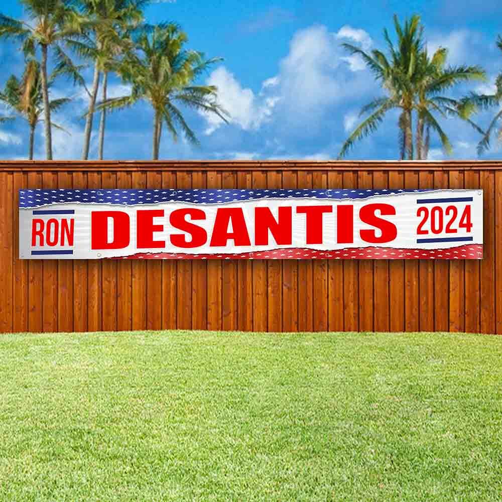 DESANTIS 2024 XXL Banner Advertising Vinyl Flag Sign Many LARGE SIZES ELECTION