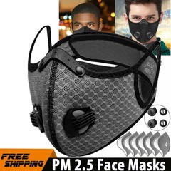 Half Face Cover Respirator Reusable Face Mask Filters Sports Worksite Facepiece